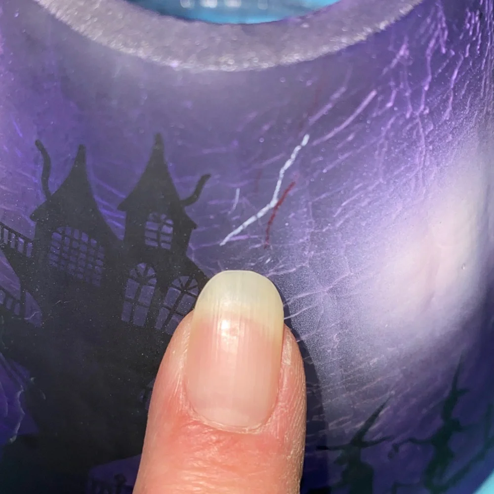 Yankee Candle vintage rare crackle shade witch silhouette full moon purple black